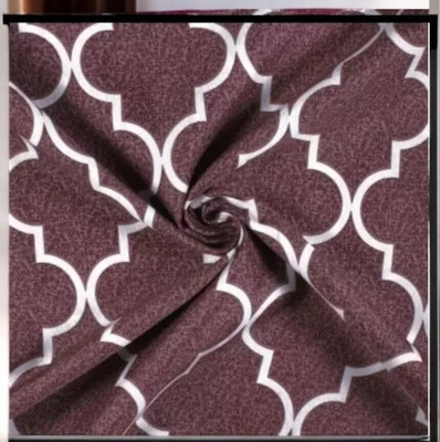 ROOMSTYLE Cotton Single Fitted (Elastic) 230 TC Floral Bedsheet(Pack of 1, White)