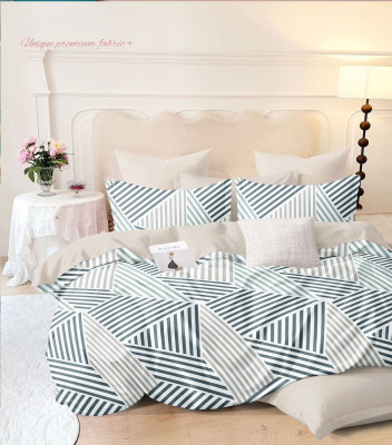 MULTIPRO 180 TC Cotton Queen Abstract Flat Bedsheet(Pack of 1, multicolor2)