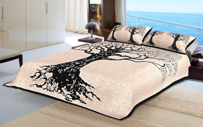 KANDY SHOP Cotton Double Flat 210 TC Jaipuri Prints Bedsheet(Pack of 1, Multicolor)