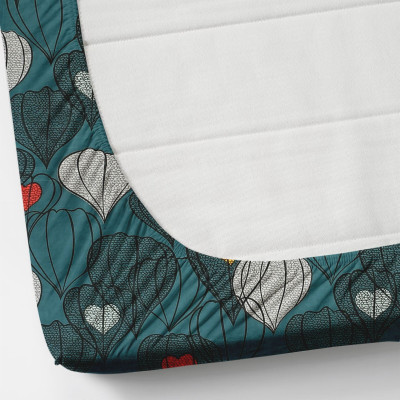 ikaan décor Microfiber King Fitted (Elastic) 240 TC Floral Bedsheet(Pack of 1, Lahsun Safri Fitted)