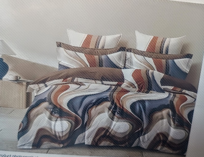 The Handloom Gallery Cotton King Flat 160 TC Floral Bedsheet(Pack of 1, Light Grey)