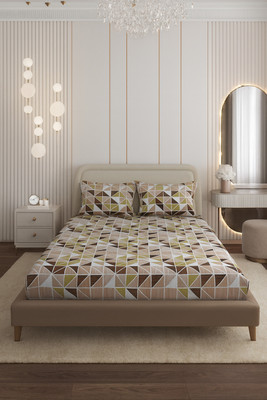 SCHp Cotton Double Flat 320 TC Printed Bedsheet(Pack of 1, B_31)
