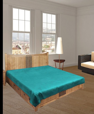 CASA FURNISHING 0 TC Polyester Double Solid Flat Bedsheet(Pack of 1, SEAGREEN)