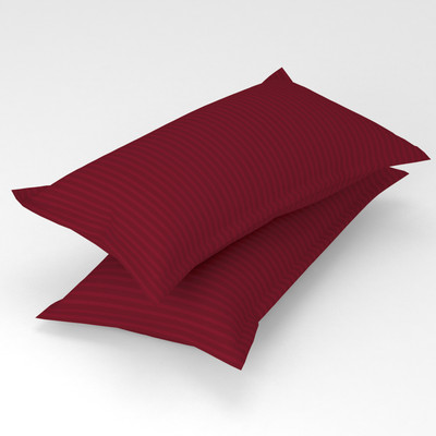 Gharsaaz Polycotton Pillows Cover(43 cm*67 cm, Pack of 2, Maroon)