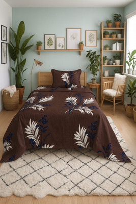 SCHp Woolen, Velvet Single Flat 240 TC Printed Bedsheet(Pack of 1, B_18)