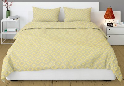 Flipkart SmartBuy 144 TC Microfiber Double Printed Flat Bedsheet(Pack of 1, Yellow,White,Light Brown)