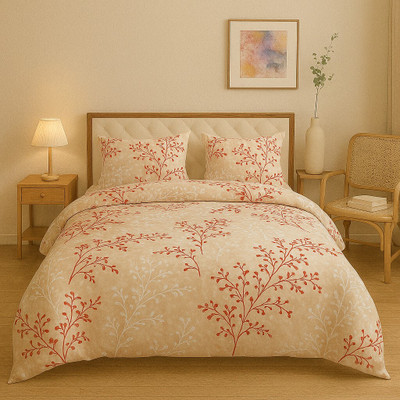 Shivi Creation 170 TC Cotton Double Printed Flat Bedsheet(Pack of 1, Multicolor)