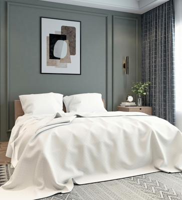 BELVOSTUM 280 TC Microfiber Double Solid Flat Bedsheet(Pack of 1, Beige)