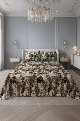 SCHp Woolen, Velvet Double Flat 240 TC Printed Bedsheet(Pack of 1, B_20)