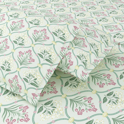 haus & kinder Cotton Double Flat 186 TC Printed Bedsheet(Pack of 1, Green, Yellow)
