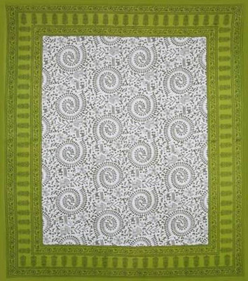 Sugun creation Cotton King Flat 230 TC Floral Bedsheet(Pack of 1, Green)