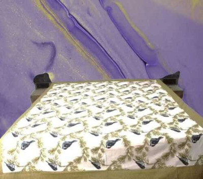 LUXURIOUS DESIGN 144 TC Cotton Double Jaipuri Prints Flat Bedsheet(Pack of 1, Multicolor)