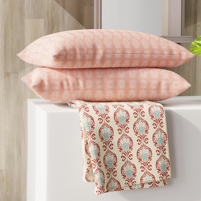 Color Sense Microfiber Double Flat 125 TC Printed Bedsheet(Pack of 1, Maroon)