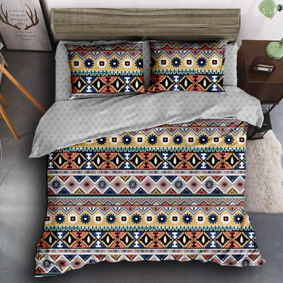 Story@home Satin Double Flat 240 TC Printed Bedsheet(Pack of 1, Beige, Grey)