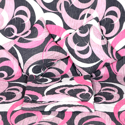 Moonroof Cotton Double Flat 300 TC Printed Bedsheet(Pack of 1, Pink Dot (1 Flat Bedsheet + 2 Pillow Cover + 2 Cushion Covers with Filler))