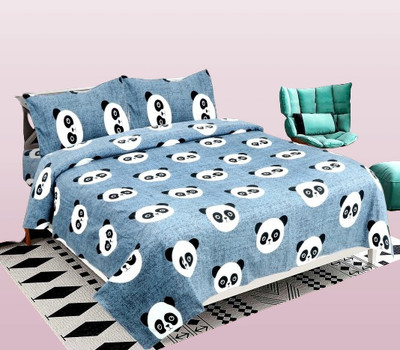 Yashi decor Cotton Double Flat 160 TC Abstract Bedsheet(Pack of 1, Multicolor)