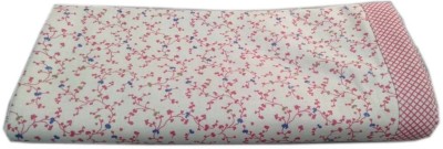 Holy Heart Collections 345 TC Cotton Single Floral Flat Bedsheet(Pack of 1, Pink)