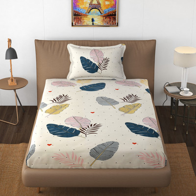 HIDECOR 250 TC Microfiber Single Printed Flat Bedsheet(Pack of 1, Multicolor)
