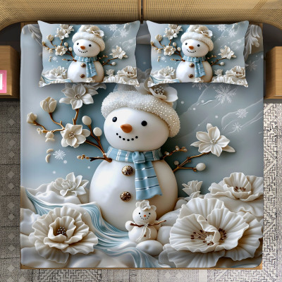 Sitting Style 400 TC Cotton Super King Printed Flat Bedsheet(Pack of 1, Heavy Super King Size 7D Flat Bedsheet With 2 Pillow Cover 110x110 inch-Multi)