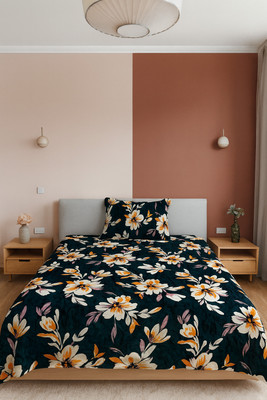 SCHp Woolen, Velvet Single Flat 240 TC Printed Bedsheet(Pack of 1, B_6)