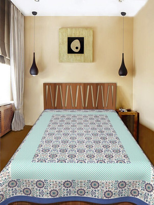 Unique Choice 220 TC Cotton Single Self Design Flat Bedsheet(Pack of 1, Multicolor)