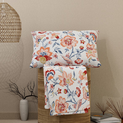 Layers Cotton Single Flat 144 TC Printed Bedsheet(Pack of 1, Multicolor)