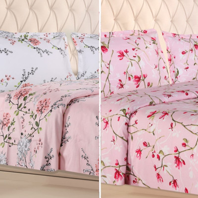 Haus & Kinder 186 TC Cotton Double Printed Flat Bedsheet On Flipkart For Rs. 1799 @ 55% off