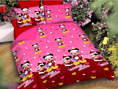 VH HUB 155 TC Polycotton King Printed Flat Bedsheet(Pack of 1, Multicolor)