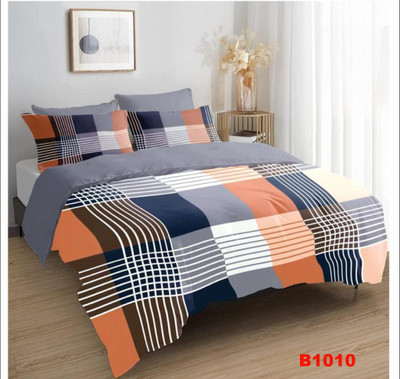 MORADO 180 TC Polycotton Double Geometric Flat Bedsheet(Pack of 1, Multicolor)
