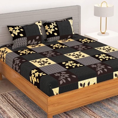 Spring Board 140 TC Microfiber, Polycotton Double, King Solid Flat Bedsheet(Pack of 1, Design 33, AWS DESIGN)