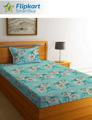 Flipkart SmartBuy Microfiber Single Flat 160 TC Printed Bedsheet(Pack of 1, Green,Beige,Brown)