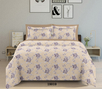Rudsan Cotton Queen, Double Flat 144 TC Glow in the Dark Bedsheet(Pack of 1, Brown, Light Brown)