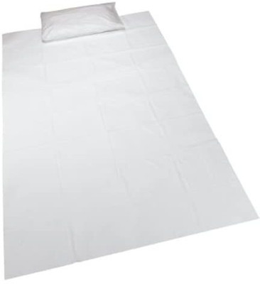 Kudize 0 TC Microfiber Queen Solid Flat Bedsheet(Pack of 5, White)