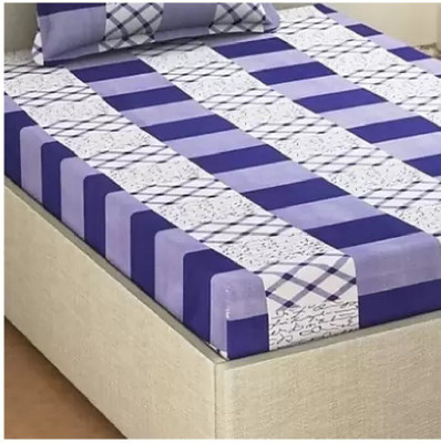 Vidhyaheandloom 140 TC Polycotton Single Geometric Flat Bedsheet(Pack of 1, Multicolor)