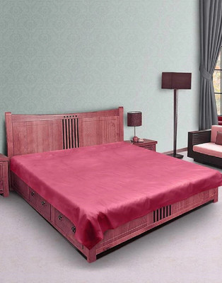 BONA SORT 250 TC Polyester Double Solid Flat Bedsheet(Pack of 1, Maroon)