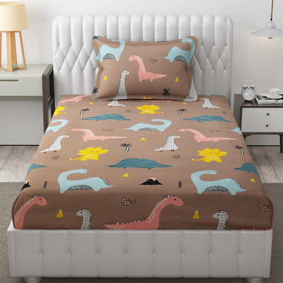 Freshfromloom 144 TC Microfiber Single Solid Flat Bedsheet(Pack of 1, Rosy)