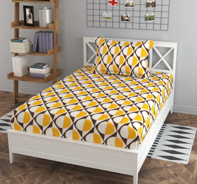 DECORHUT FAB Microfiber King Flat 144 TC Printed Bedsheet(Pack of 1, Multicolor)