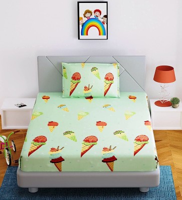 Harbell Home 180 TC Microfiber Single Cartoon Flat Bedsheet(Pack of 1, Multicolor)