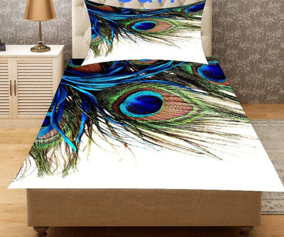 KAPRIDO 280 TC Velvet Queen 3D Printed Flat Bedsheet(Pack of 1, Multicolor)