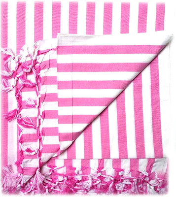 OKTIC Cotton Single Flat 180 TC Striped Bedsheet(Pack of 1, Multicolor)