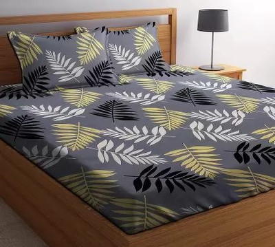 ANIKET 180 TC Polycotton Double Printed Flat Bedsheet(Pack of 1, Multicolor)