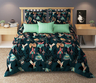 Linemates 160 TC Microfiber Double Printed Fitted (Elastic) Bedsheet(Pack of 1, King Size Double Elastic Bedsheet Size 72X78X8 With 2 Pillow Covers-1)