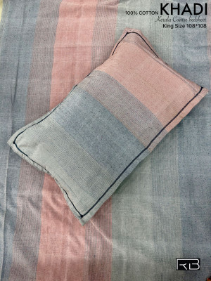 Flipkart SmartBuy Cotton Double Flat 104 TC Striped Bedsheet(Pack of 1, Multicolor)