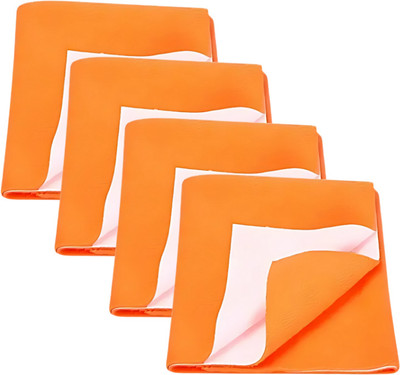 Hanu vedha Polyester Single Flat 1 TC Solid Bedsheet(Pack of 1, Orange 4)