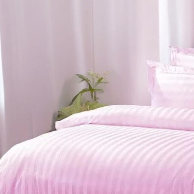 ROOMSTYLE Cotton Single Fitted (Elastic) 210 TC Striped Bedsheet(Pack of 1, Multicolor)
