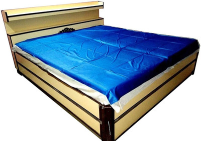 AG Creations 250 TC Polyester Double Solid Flat Bedsheet(Pack of 1, Blue)