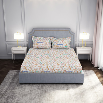 Welspun 105 TC Microfiber Double Solid Flat Bedsheet(Pack of 1, White)