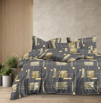MANIQATEX 210 TC Cotton King Floral Flat Bedsheet(Pack of 1, Multicolor)