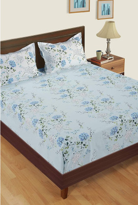 LX LOYREX 250 TC Cotton King Printed Fitted (Elastic) Bedsheet(Pack of 1, Multicolor26)