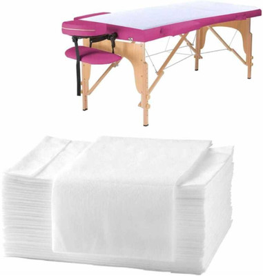 WOVFLY CARING SOLUTIONS 30 TC Polyester Single Solid Flat Bedsheet(Pack of 20, White)